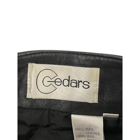 Cedars Womens Straight & Pencil Skirt Size 6 Black Leather Lined Vintage 80s - Picture 5 of 8